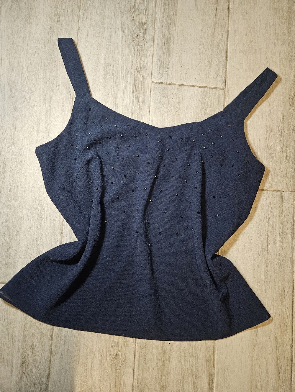 R&M Richards Navy Beaded Camisole